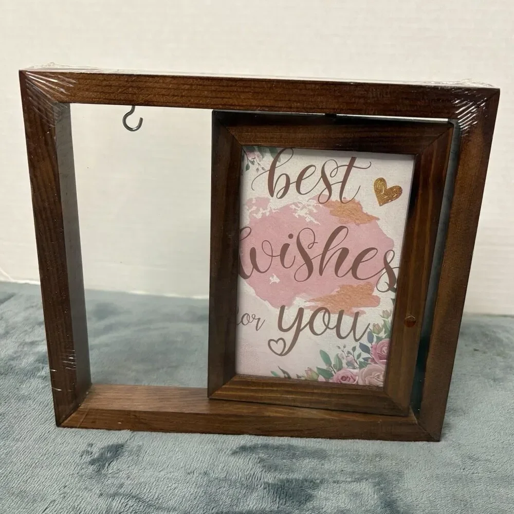 Mr. & Mrs. Rotating Picture Frame Wedding Anniversary 4x6